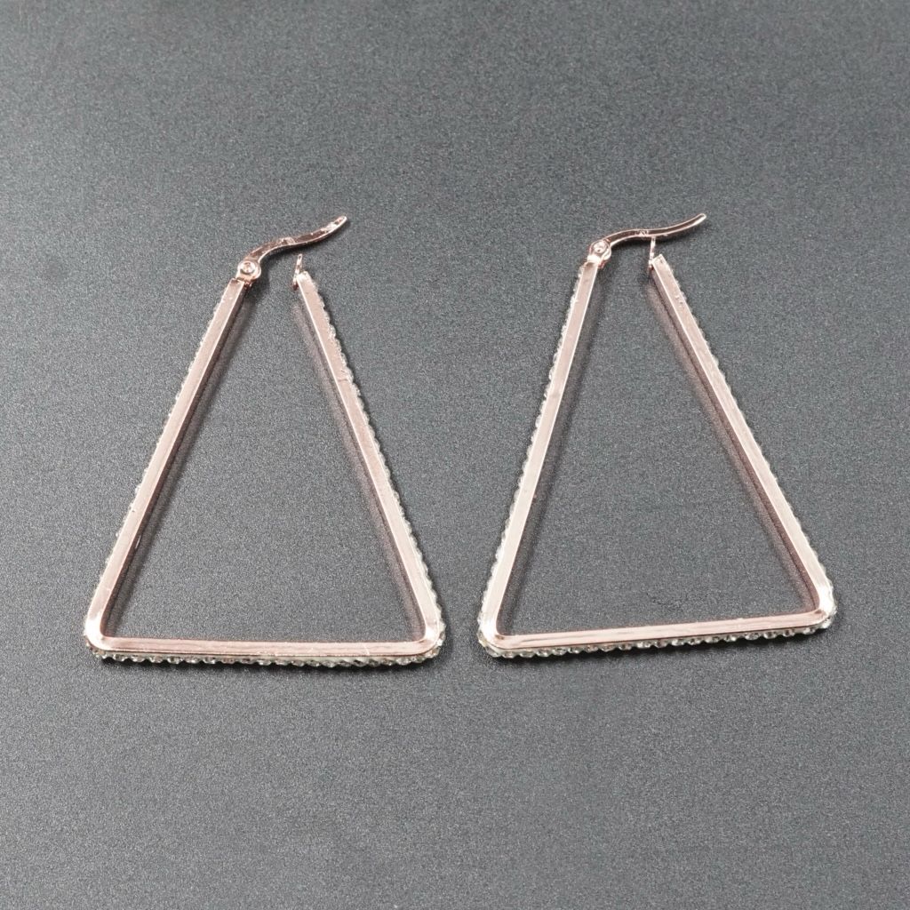 Miniatura 2 de CANDONGA TRIANGULO ROSA PIEDRA BLANCA